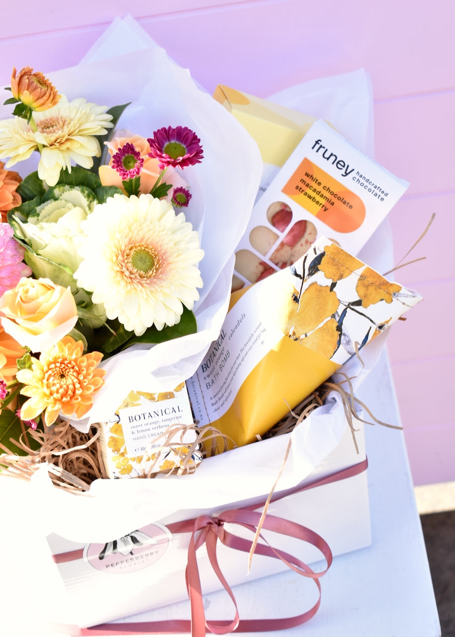 Gift Box ~ Marigold | Pepperberry Florist | Christchurch